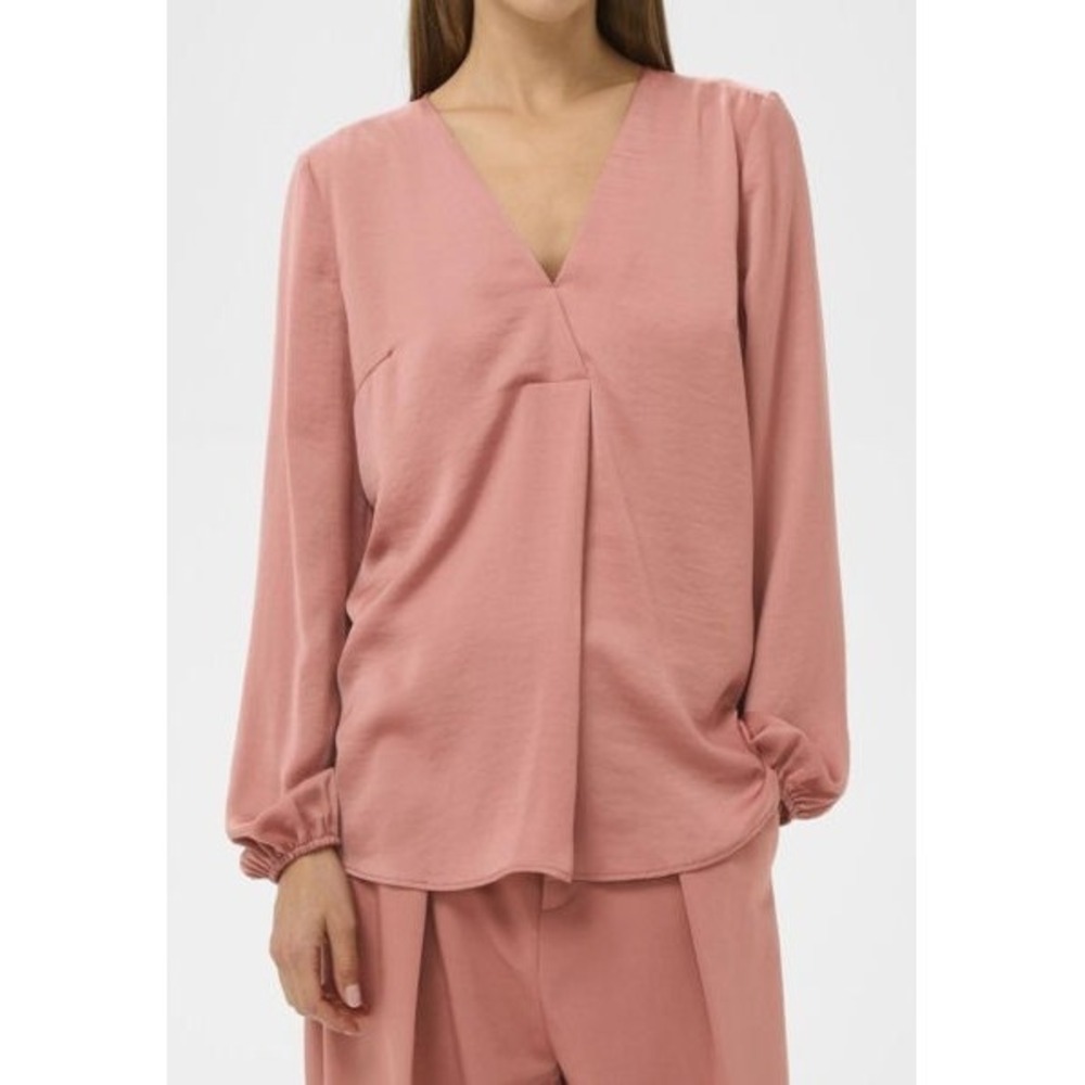InWear Women's Rindal Withered Rose Silky Soft Long Sleeve Blouse - Sz US 12